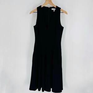 Dress The Population Black Sleeveless Sheath Dress V-Neckline Stretch Size M